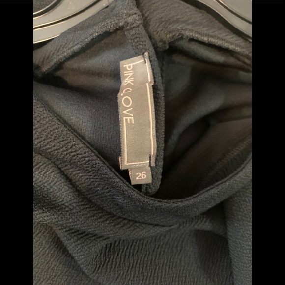 Pink Clove Plus Size Cold Shoulder Black Dress - Picture 6 of 7